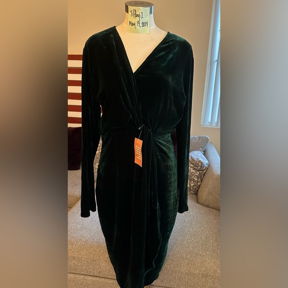 ❌SOLD❌Ivy City Co NWT Rylee Dress in Emerald size XX Large - Picture 3 of 5